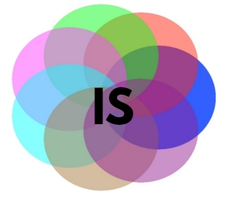 Several intersecting circles form the IS logo.