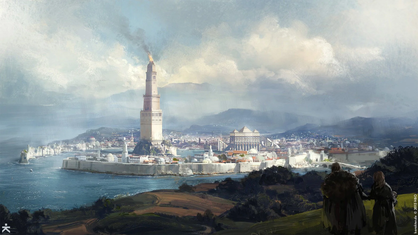 Hightower of Oldtown, as viewed by Samwell Tarly and Gilly Tarly in Game of Thrones Season 6, Episode 10 , The Winds of Winter