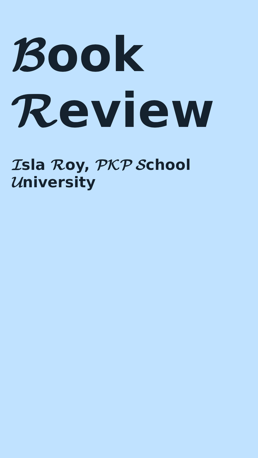 Book Review Cover
